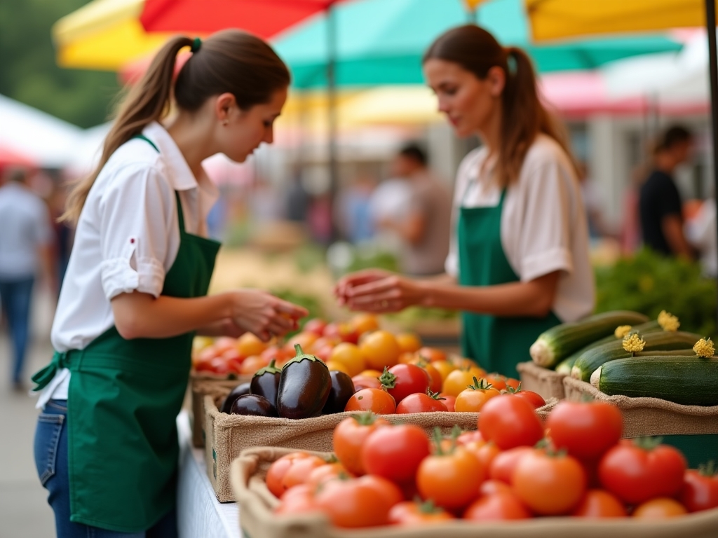 Seasonal product shopping at local market